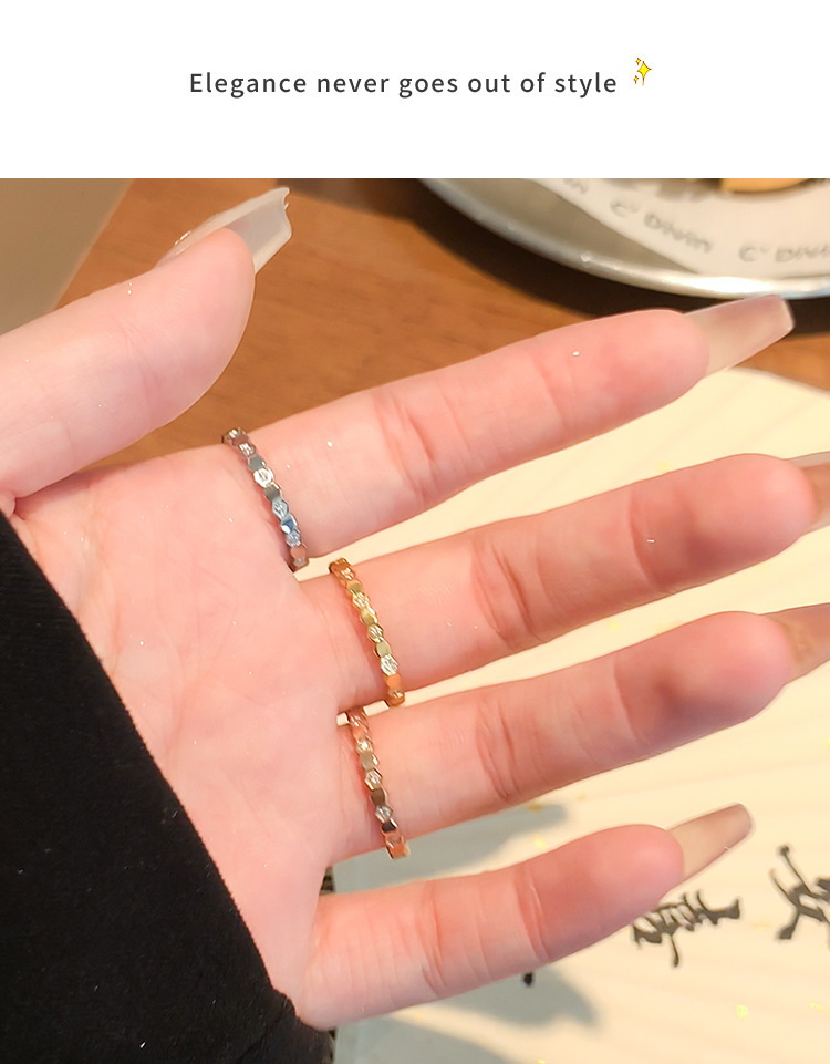 Wabenmuster Diamant Ring Aus Edelstahl Für Damen Mit Zirkon_voghion.com