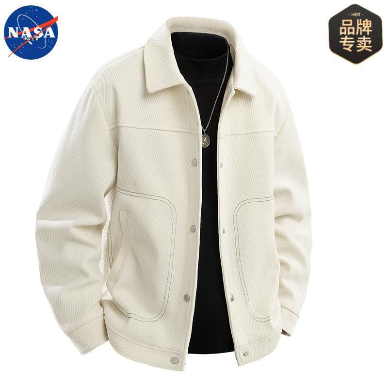 Nasa Brand 2025 New Spring and Autumn Lapel Jacket Men's Trendy High-Quality Casual Loose Coat Men's Clothing Nasa Brand 2025 New Spring and Autumn Lapel Jacket Men's Trendy High-Quality Casual Loose Coat Men's Clothing