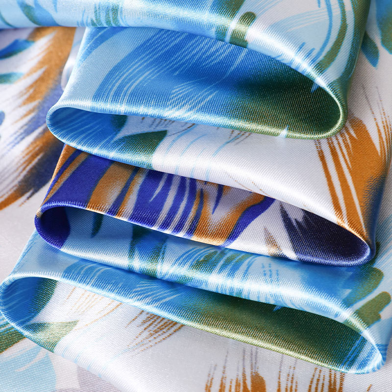 Square Satin Silk Scarf Trendy Versatile Shawl For Women_voghion.com