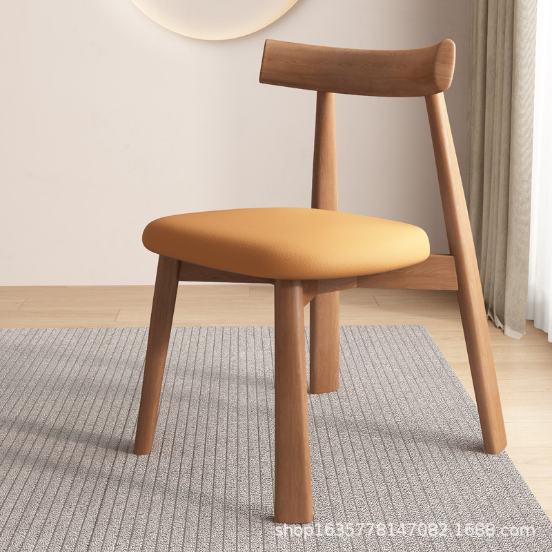 silla de comedor de madera maciza moderna simple, silla de respaldo de restaurante nórdico, estudio, mesa de comedor de hotel, taburetes, fábrica de origen