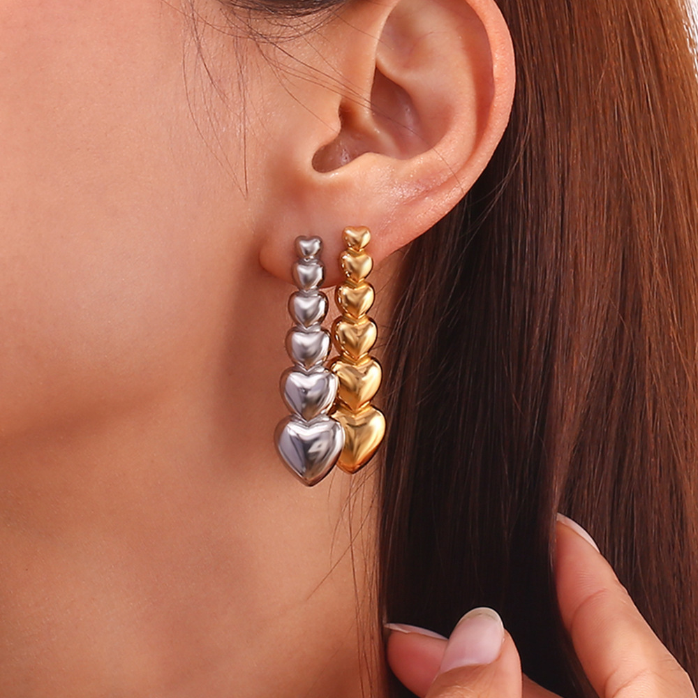15g Weight 316L Stainless Steel Ear Needle Material 18K Gold Plated Plating Material Drop Earrings, Ear Studs Classification 1 Pair Quantity Holiday, Daily Occasion 316L Stainless Steel Material Geometric Pattern All Seasons Season Women's Gender Retro, Simple Style Style Waterproof Non Tarnish, Surgical Steel, Plating Craft 18K Gold Plated 316L Stainless Steel Geometric Waterproof Non Tarnish Surgical Steel Retro Simple Style Drop Earrings Ear Studs For Women's 11