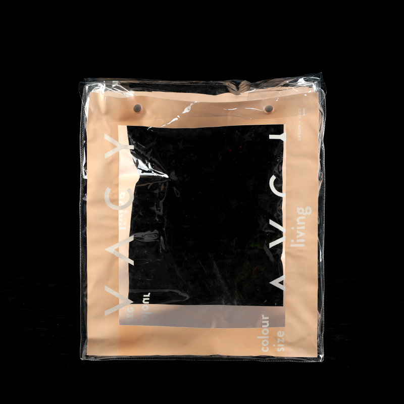 批发服装拉链收纳袋pvc化妆品包装袋按扣自封袋可来图印logo