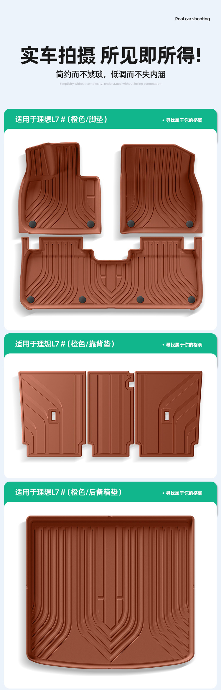 Suitable for 23-24 Ideal L7 Car Floor Mats, Special Car Floor Mats, Full Tpe Floor Mats, Trunk Mats, Drop Shipping