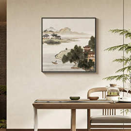 宋代美学客厅沙发背景墙中式装饰画书房茶室壁画山水画餐厅挂画