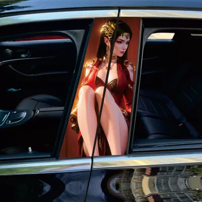 Body sticker | Car center pillar sticker A pillar - medusa-6-main-and-co-pilot-1-pair