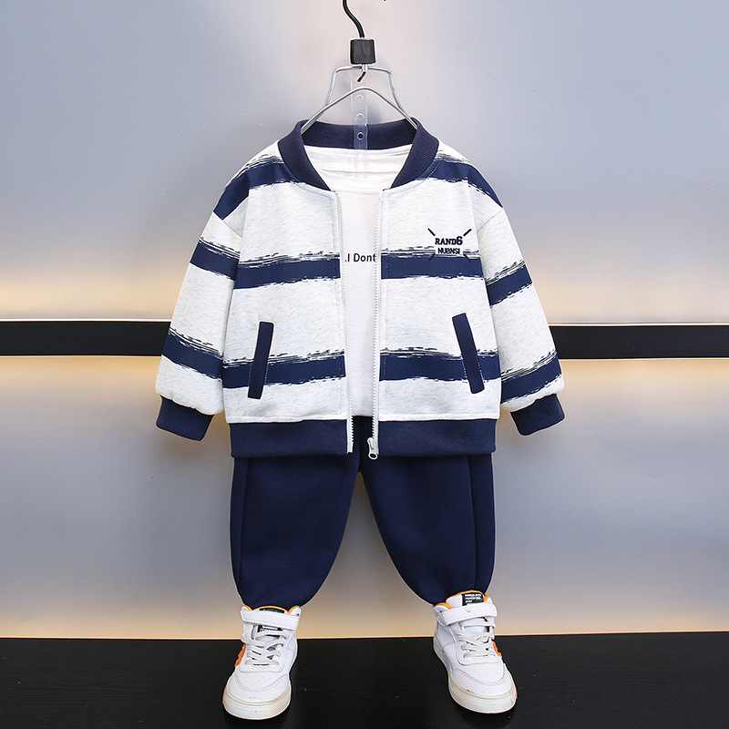 6388 Traje casual de primavera y otoño para niños 2025 nuevo estilo ropa de celebridades de Internet de otoño para bebés Traje de dos piezas coreano para niños