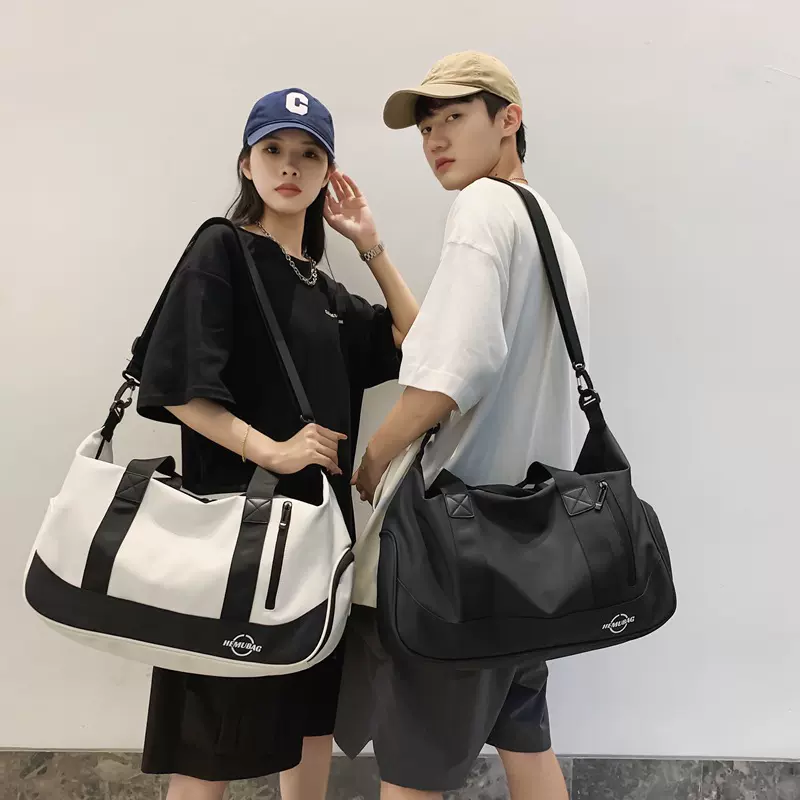 跨境新款潮流个性单肩包大容量潮酷运动健身包短途手提旅行包批发