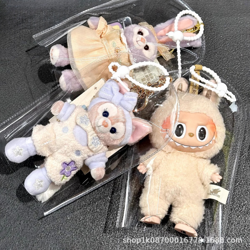 人形ストラップ保護カバー玲娜貝児星黛露キーホルダーバッグ防塵袋人形人形人形人形透明|undefined