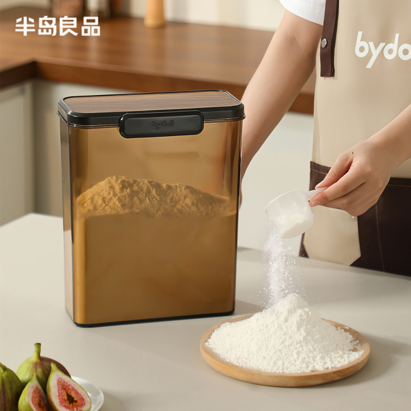 密封桶家用面粉桶食品级收纳五谷杂粮密封罐 厨房储粮塑料密封盒|undefined
