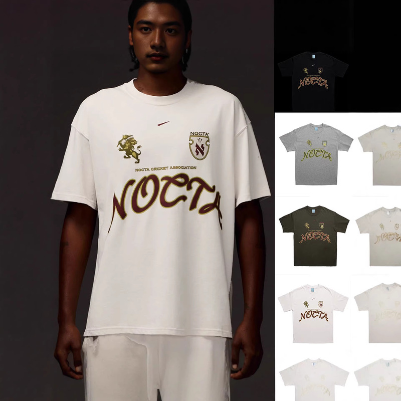 25 Years of Foreign Trade Experience, Spring and Summer Collaboration with Nocta, Printed T-Shirt, Round Neck, Loose Fit, Outdoor Style, Breathable, Sporty 25 Years of Foreign Trade Experience, Spring and Summer Collaboration with Nocta, Printed T-Shirt, Round Neck, Loose Fit, Outdoor Style, Breathable, Sporty