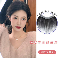 ヘアラインのかつらは本物の髪のかつらを貼っています。