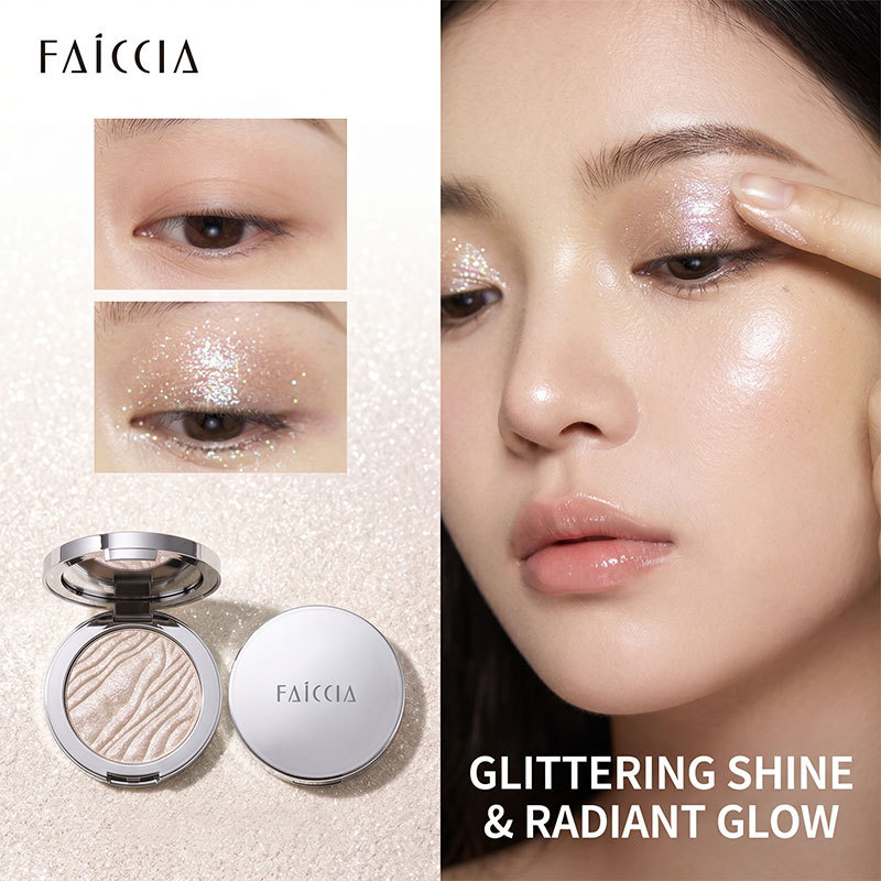 Cross-border best-selling shimmering highlighter powder, delicate and clear, natural pearlescent shine, enhances dimension, long-lasting, affordable highlighter