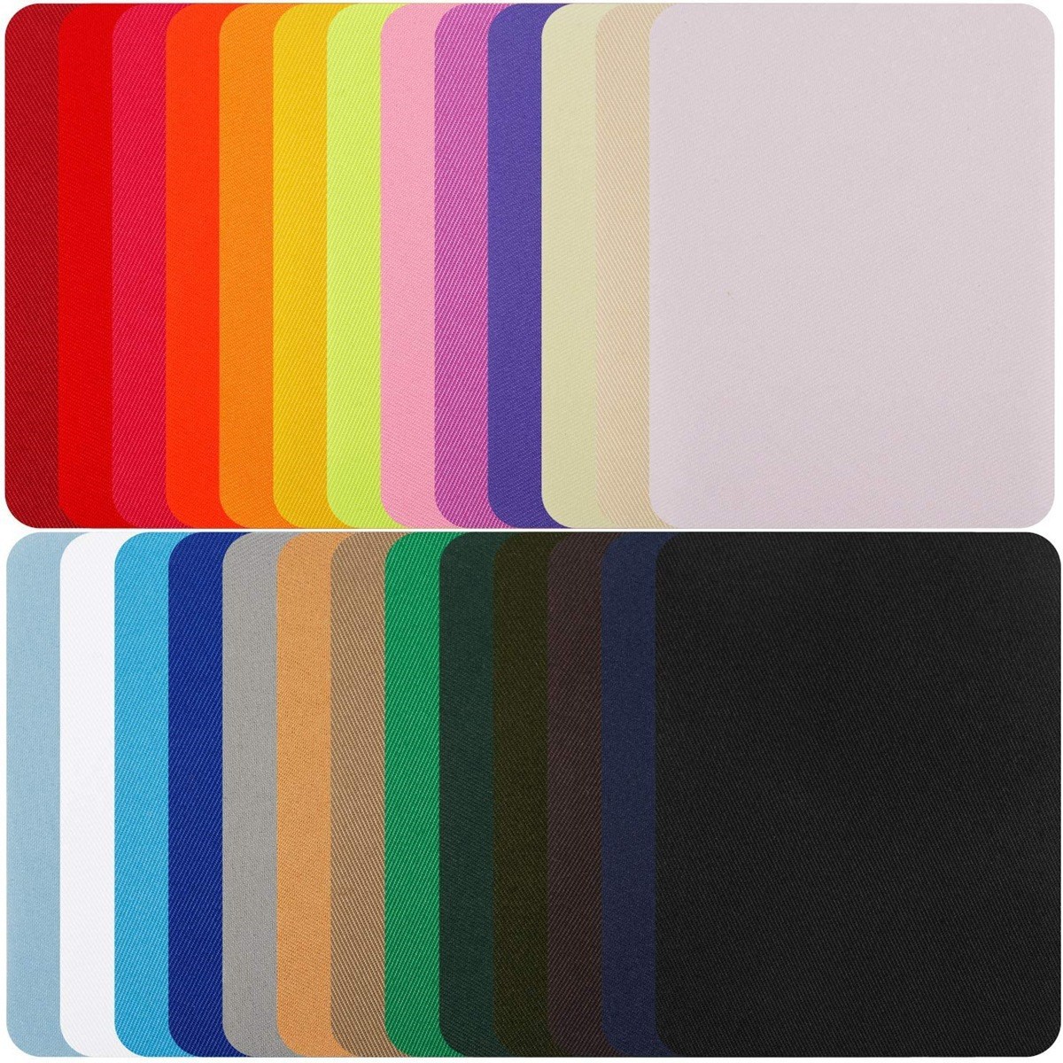 Color rectangular imitación parche de denim parche de planchado rodilla codo parche de tela de reparación de decoración de corte aleatorio