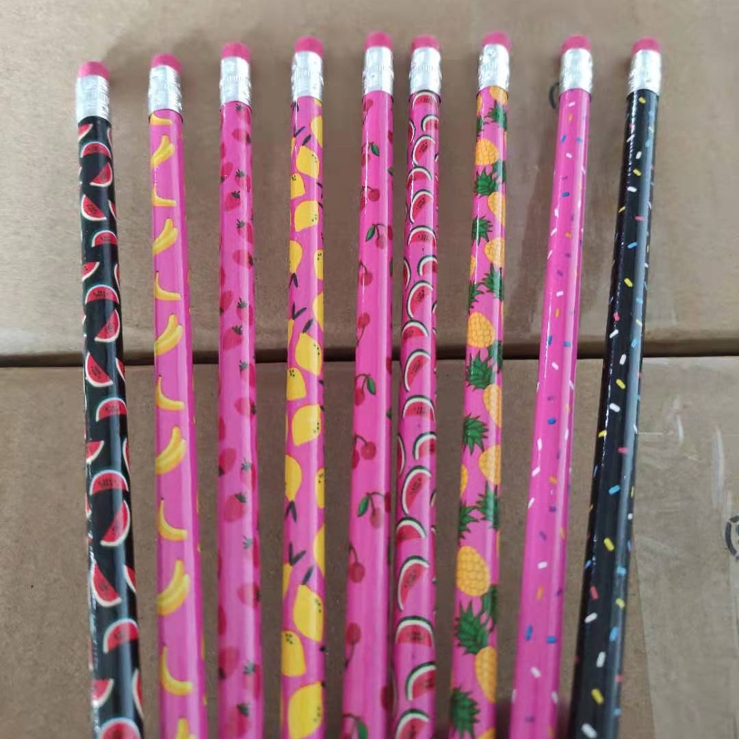 Productos calientes transfronterizos 18 fragancia de frutas raspado pluma fricción cabello fragancia lápiz HB Amazon e-commerce fábrica de fuente de fabricación