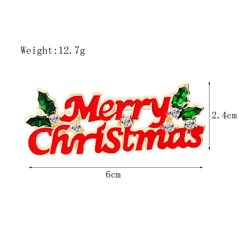 Fashion Christmas Tree Santa Claus Elk Alloy Enamel Rhinestones Unisex Brooches display picture 3