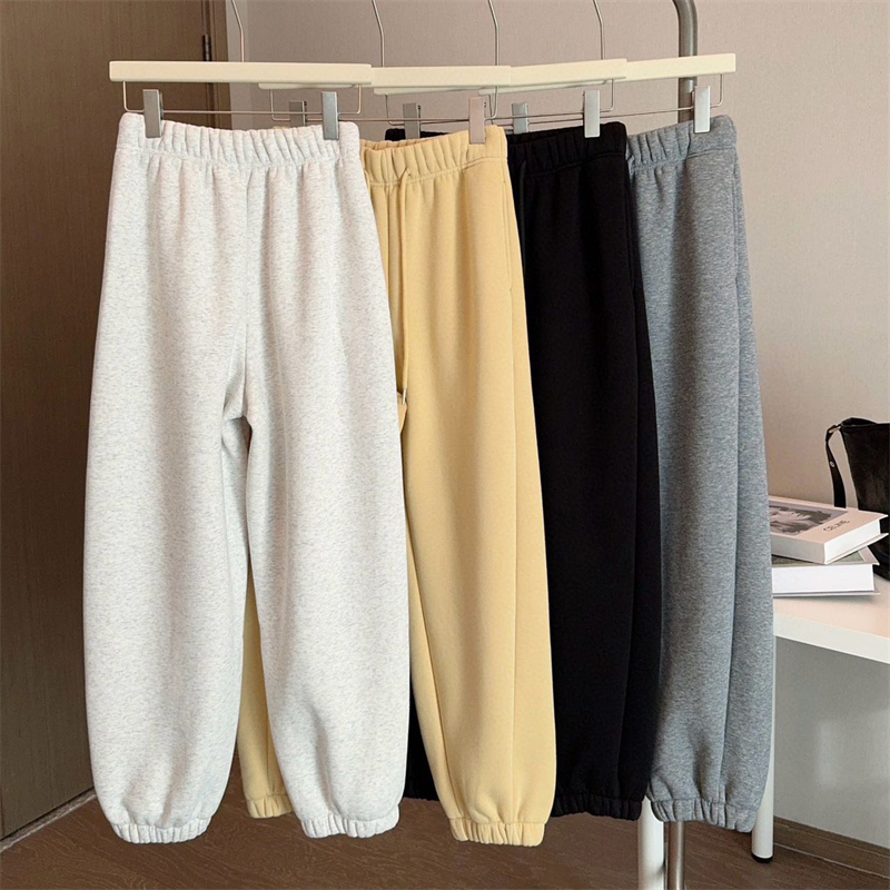 Thickened Lamb Fleece Warm Jogger Sweatpants 2025 Winter Fleece-Lined Winter Sports Cuffed Long Pants for Women
