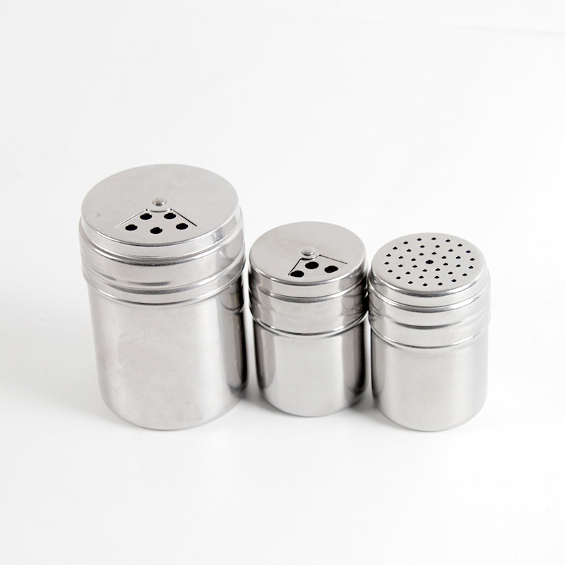 比亞不鏽鋼旋轉調味瓶多孔調味罐燒烤用調料瓶牙籤筒粉瓶胡椒罐