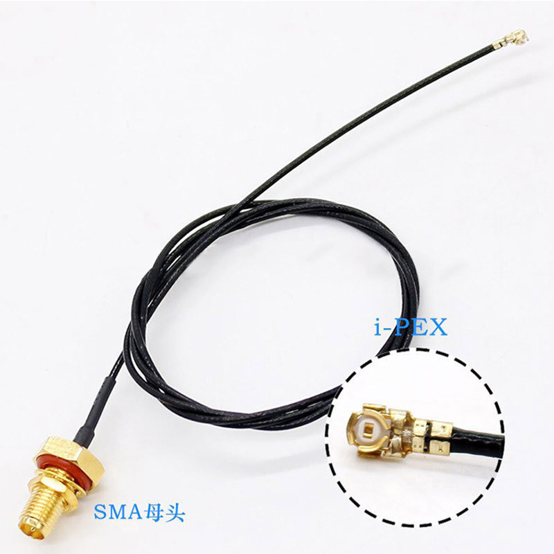 工厂直销 1.13线 SMA母头转I-PEX连接器 天线转接线