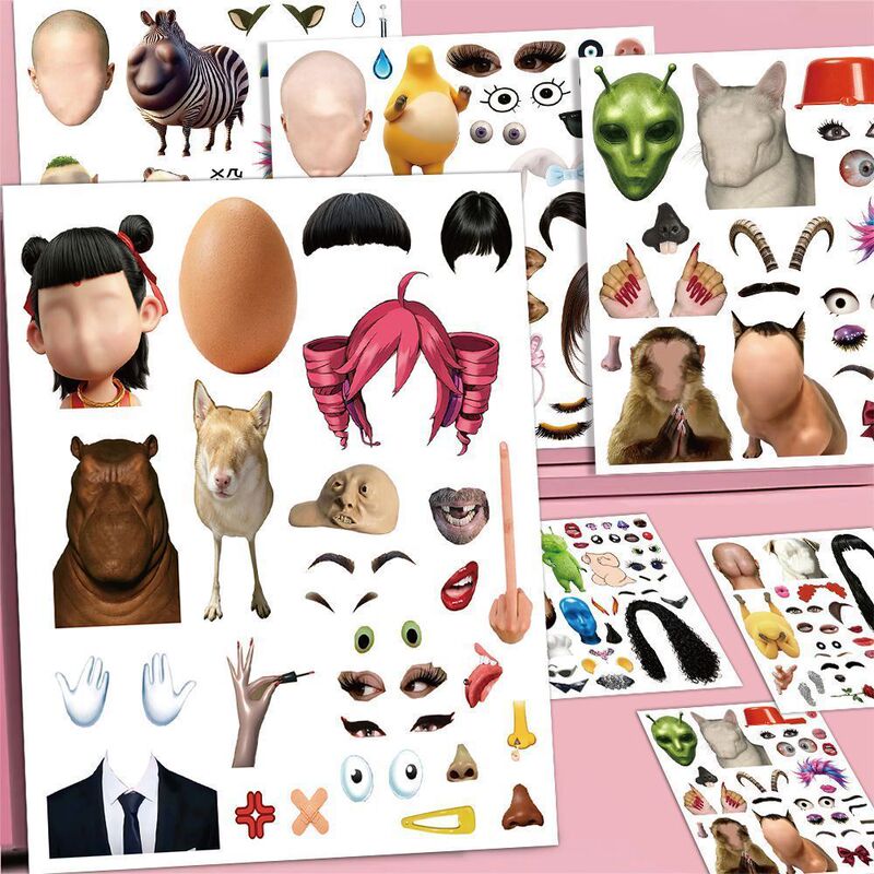 New 615 stickers to create ideal facial features, creative meme collages, baby food aesthetic accumulation, abstract stickers New 615 stickers to create ideal facial features, creative meme collages, baby food aesthetic accumulation, abstract stickers