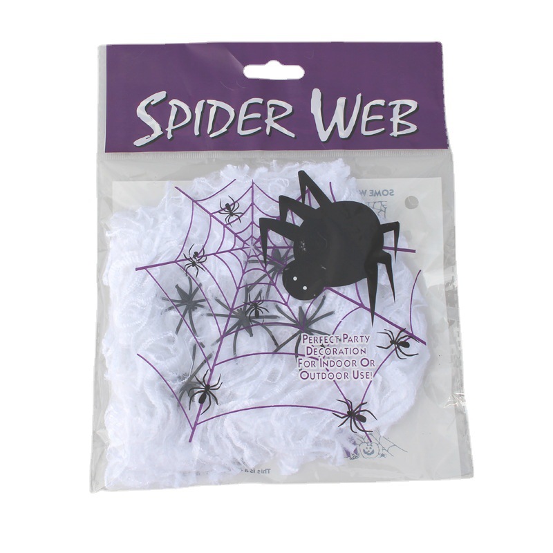 Decoración de Halloween accesorios araña algodón araña tela de araña seda de araña comercio electrónico transfronterizo fábrica especial venta directa gran cantidad de stock image 6