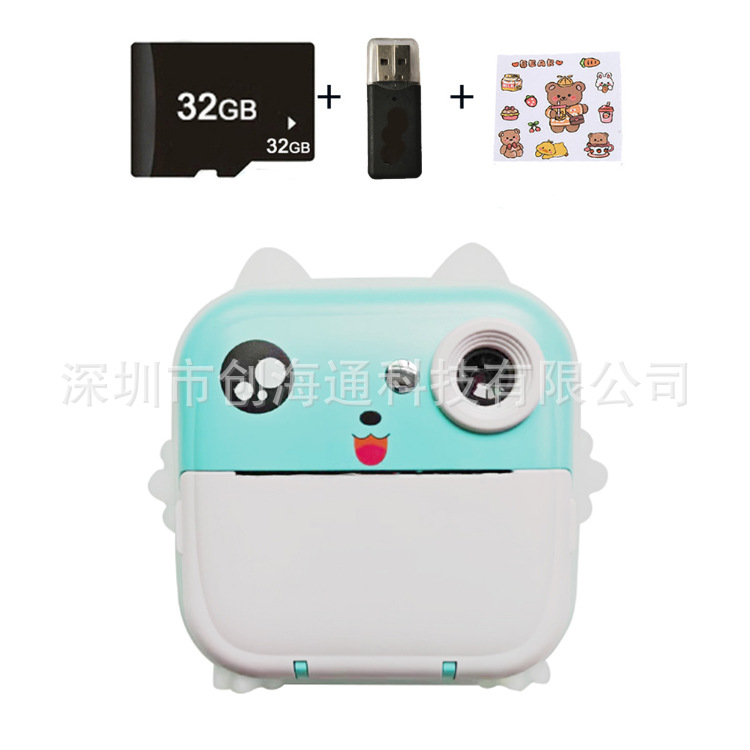 Polaroid para niños transfronterizos Cámara de impresión de preguntas incorrecta Mini cámara digital SLR de doble lente Impresora fotográfica