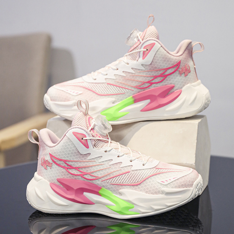 Girls' Basketball Shoes Summer 2026 New Model Children's Lightweight Non-Slip Professional Training Sports Shoes for Girls in Middle and Older Age Groups