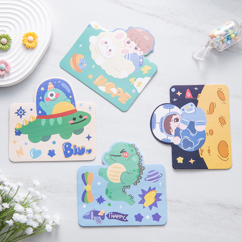 Children's Day Creative Cartoon Astronaut Greeting Card Cute Space Creative Folded Small Card Blessing Message Card Wholesale