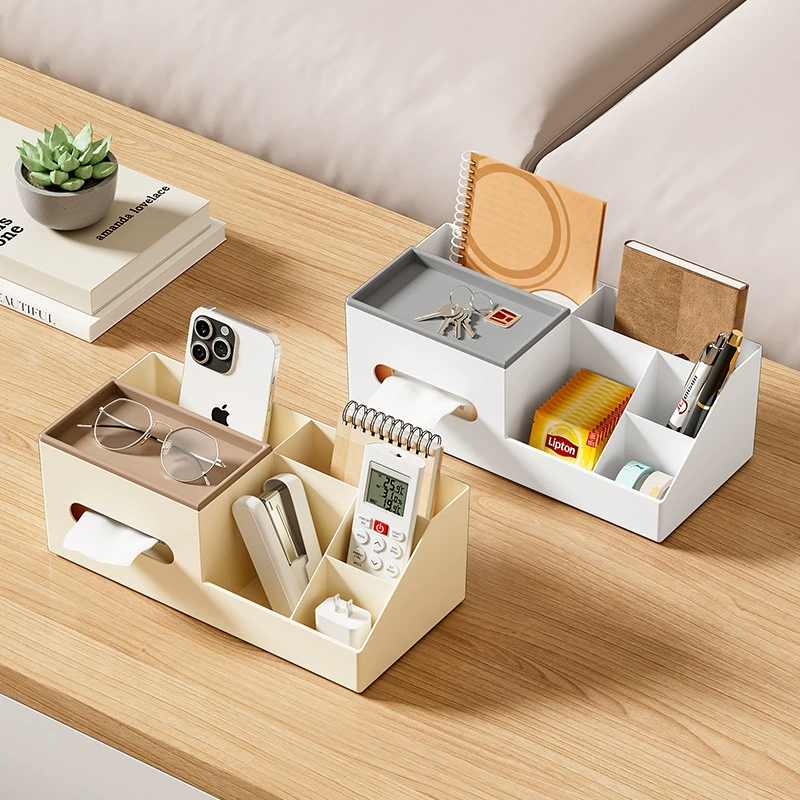 Бытовая гостиная спальня коробка для салфеток многофункциональная коробка для хранения всякой всячины кремового цвета органайзер для косметики ящик для хранения артефактов