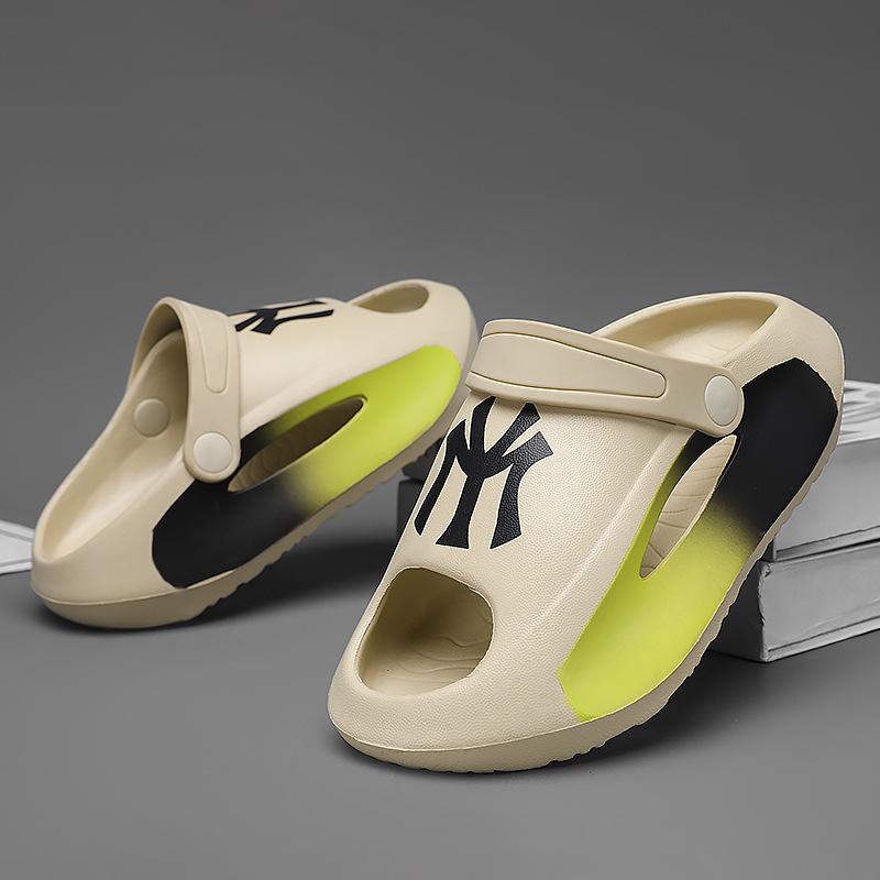 Children's Slippers, Boys' Summer Outer Wear, Non-Slip Sports Sandals, Middle and Large Kidsren's Students' Foot-Covering Breathable Casual Beach Shoes