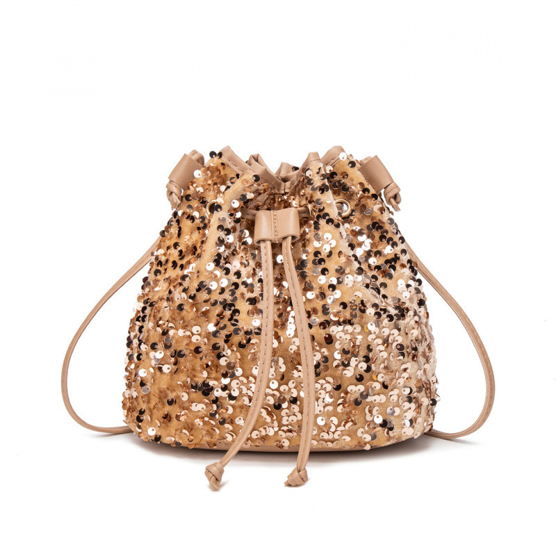 Bolso de moda de sequilla en línea 2025 otoño nuevo estilo versátil bolso de hombro mochila coreano bolso de cubo
