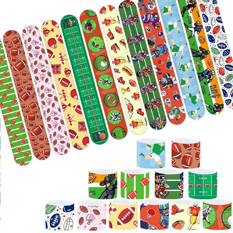 Nuevo Amazon 12 rugby collar PVC pulseras de dibujos animados para niños