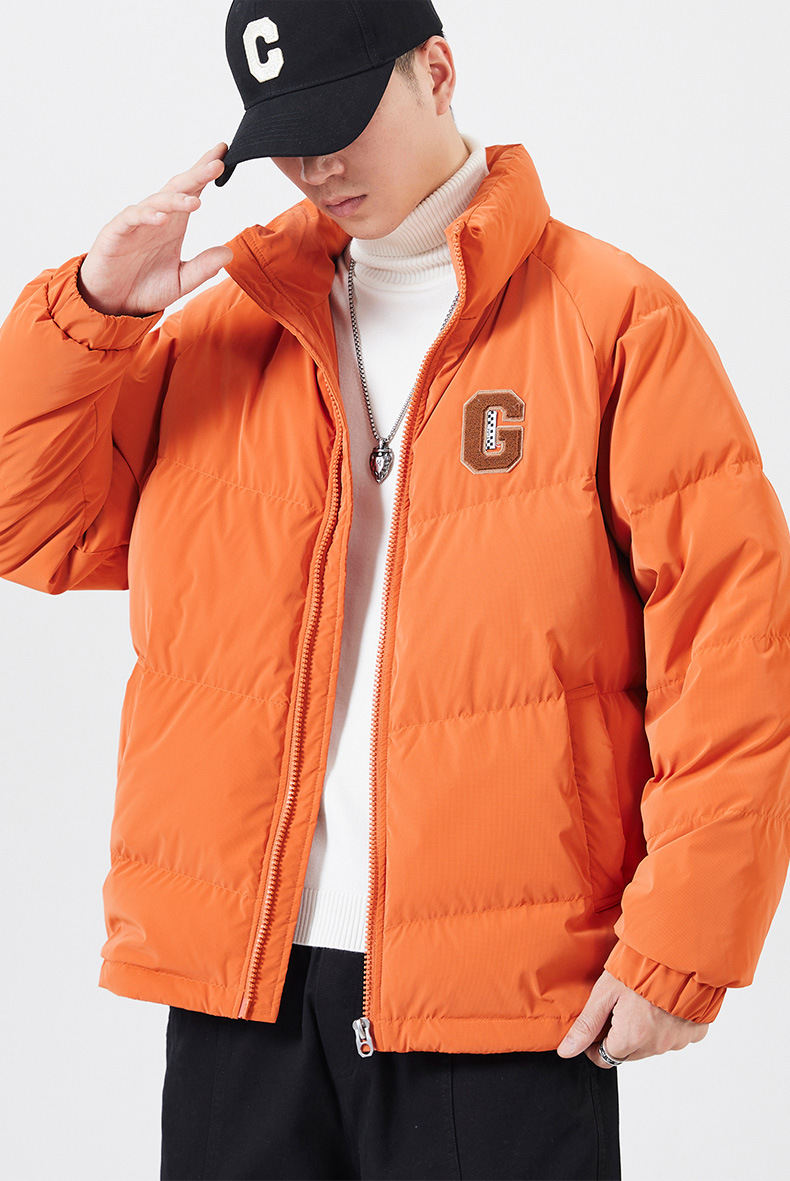 Men's Down Jacket Stand Up Collar Short Winter Warm Puffer Coat_voghion.com