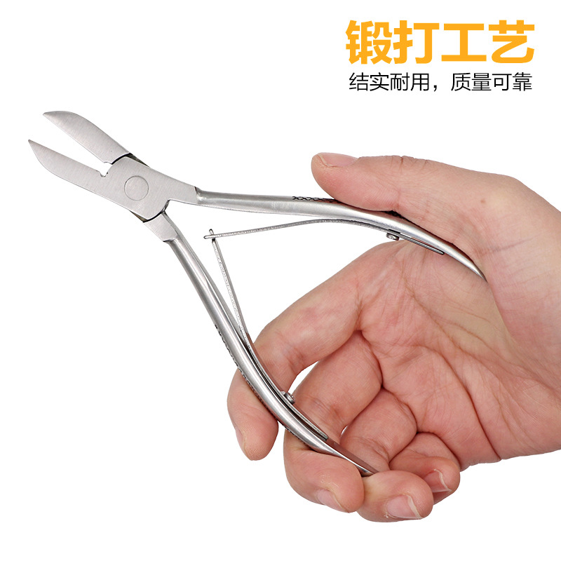 Alicates de corte de dientes de cochinillo de codo recto Tipo de metralla alicates de corte de dientes de acero inoxidable de tamaño pequeño alicates de corte de dientes de cerdo grande