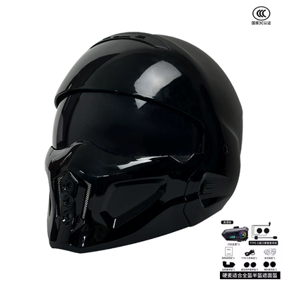 full helmet pedal half helmet — Motosiklet dəbilqələri - m-bright-black-ebluetooth-more-cost-effective
