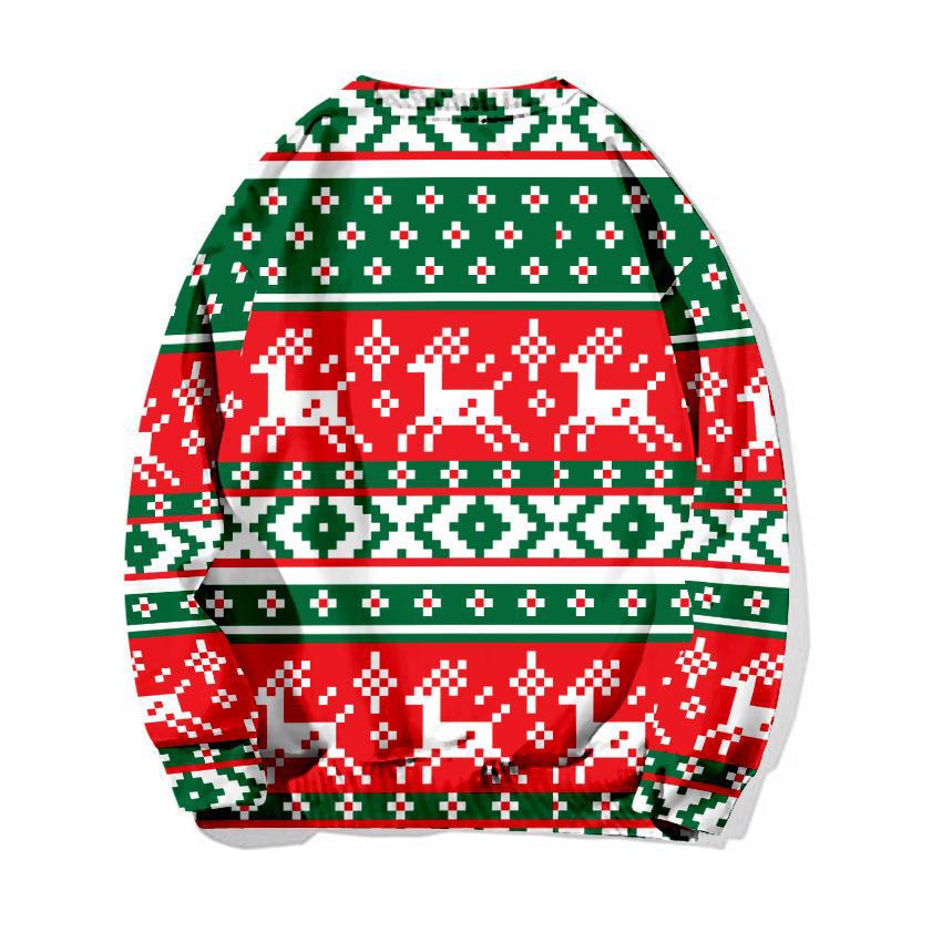 New 3d Printed Little Deer Sweater Loose Pullover Sweatshirt Christmas_voghion.com