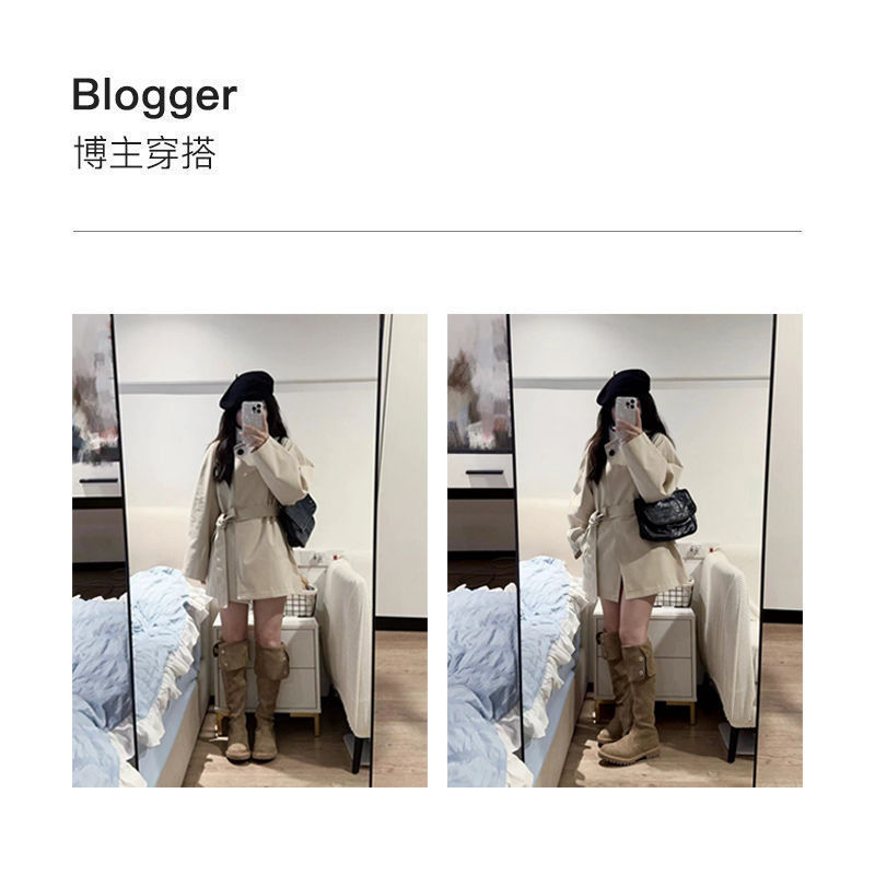 小个子韩版立领风衣外套女秋装新款插肩袖百搭上衣长短款|undefined