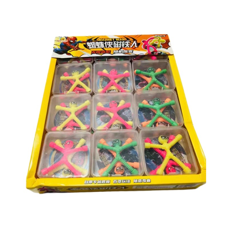 다양한 재미 표현 스파이더 맨 자석 유체 퍼즐 자석 소년 건물 블록 학교 문 어린이 장난감