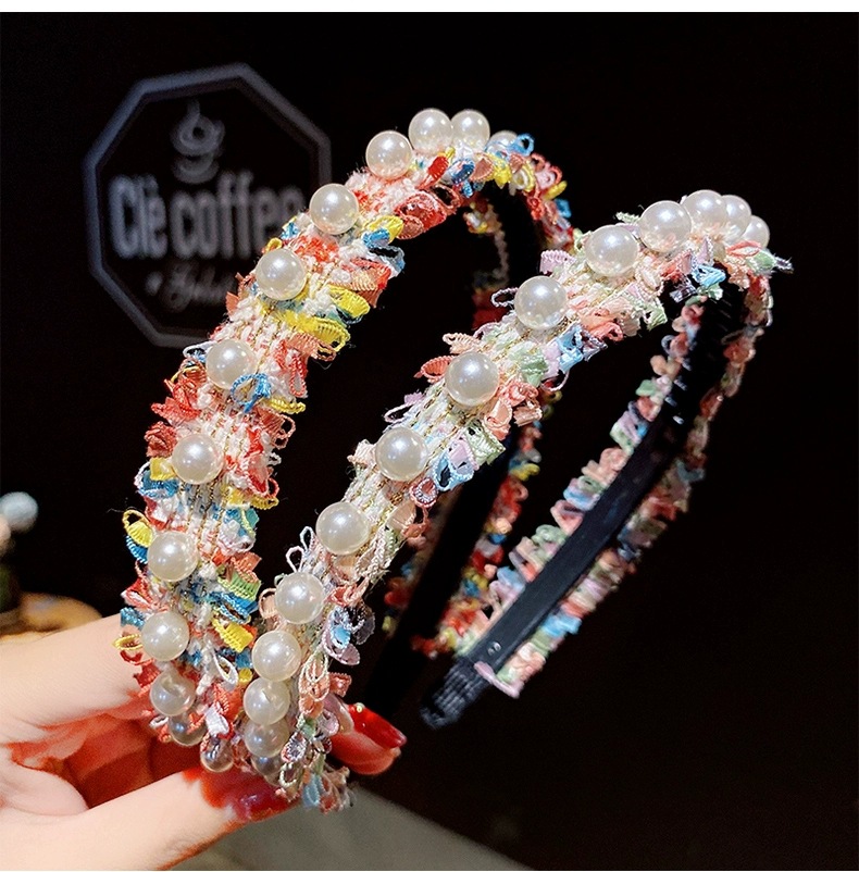 pearl lace headband