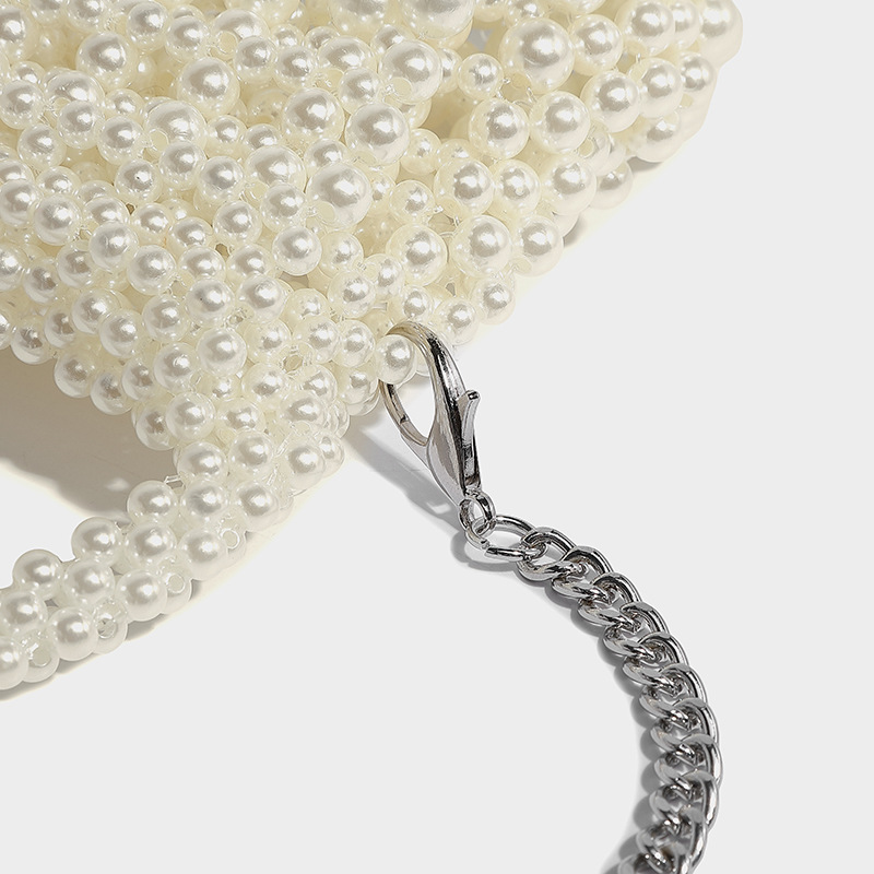 Stile francese nuovo a mano perla cava autunno e inverno luce lusso moda versatile nicchia spalla singola diagonale_voghion.com