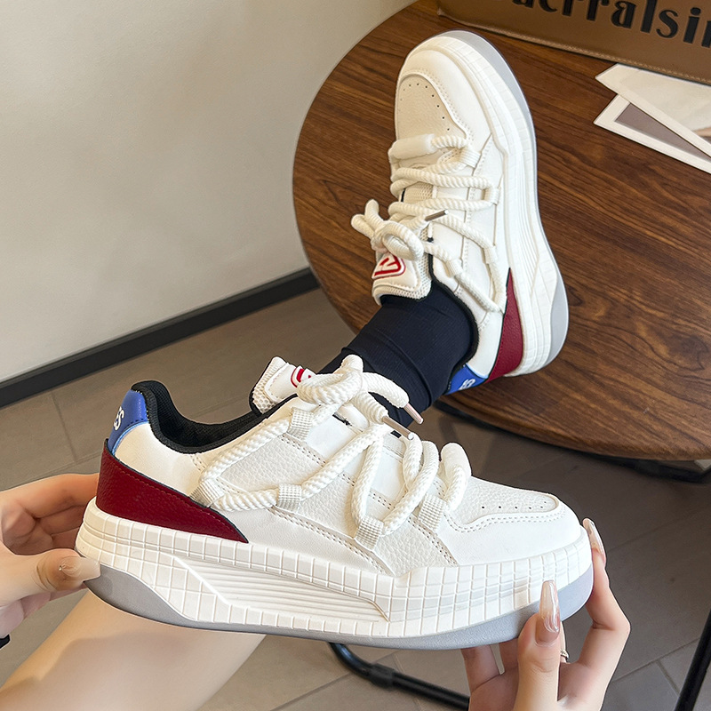 Autumn white sneakers platform