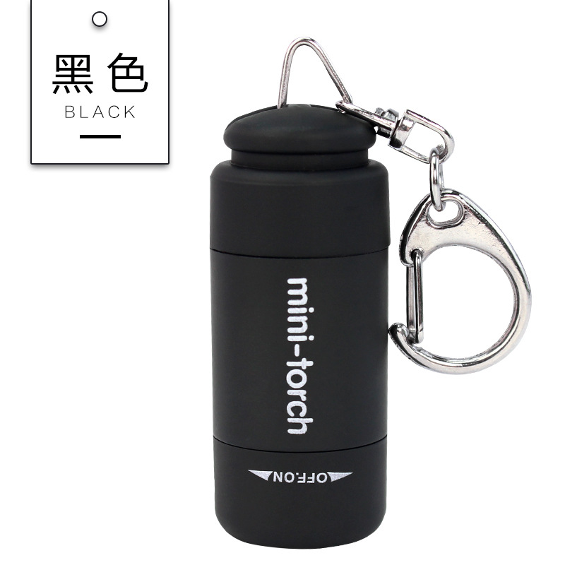 Viaje al aire libre portátil linterna para niños pequeño llavero luz USB recargable linterna fuerte luz LED mini bolsillo