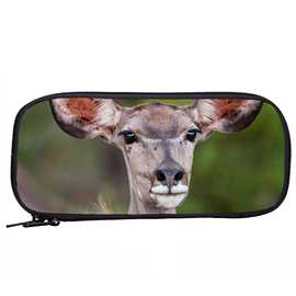 白尾鹿印花笔袋  图片彩印3D铅笔袋儿童学生笔袋印LOGO跨境批发