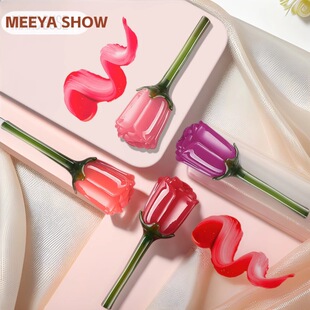 Cross-Border Popular Rose Essence Lip Dye, Non-Stick Cup, Not Easy to Fall Off, Daily Whitening Pouty Lip Blush Dual-Purpose for Women