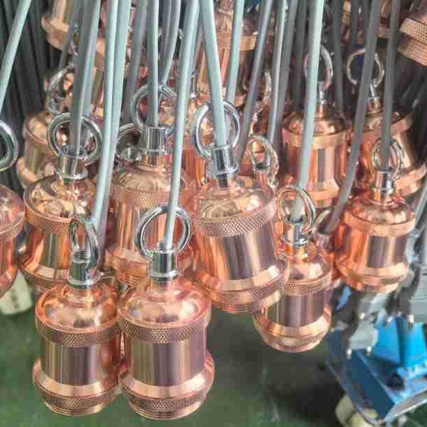 生产厂家供应复古仿金E27灯头 带303开关复古灯座 线长1.8米0.75