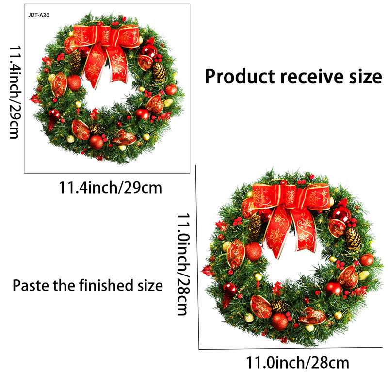 国境を越えたアマゾン外国貿易クリスマス花輪ホリデーアレンジメント装飾ホームビューティーウィンドウステッカー卸売ガラスステッカー|undefined
