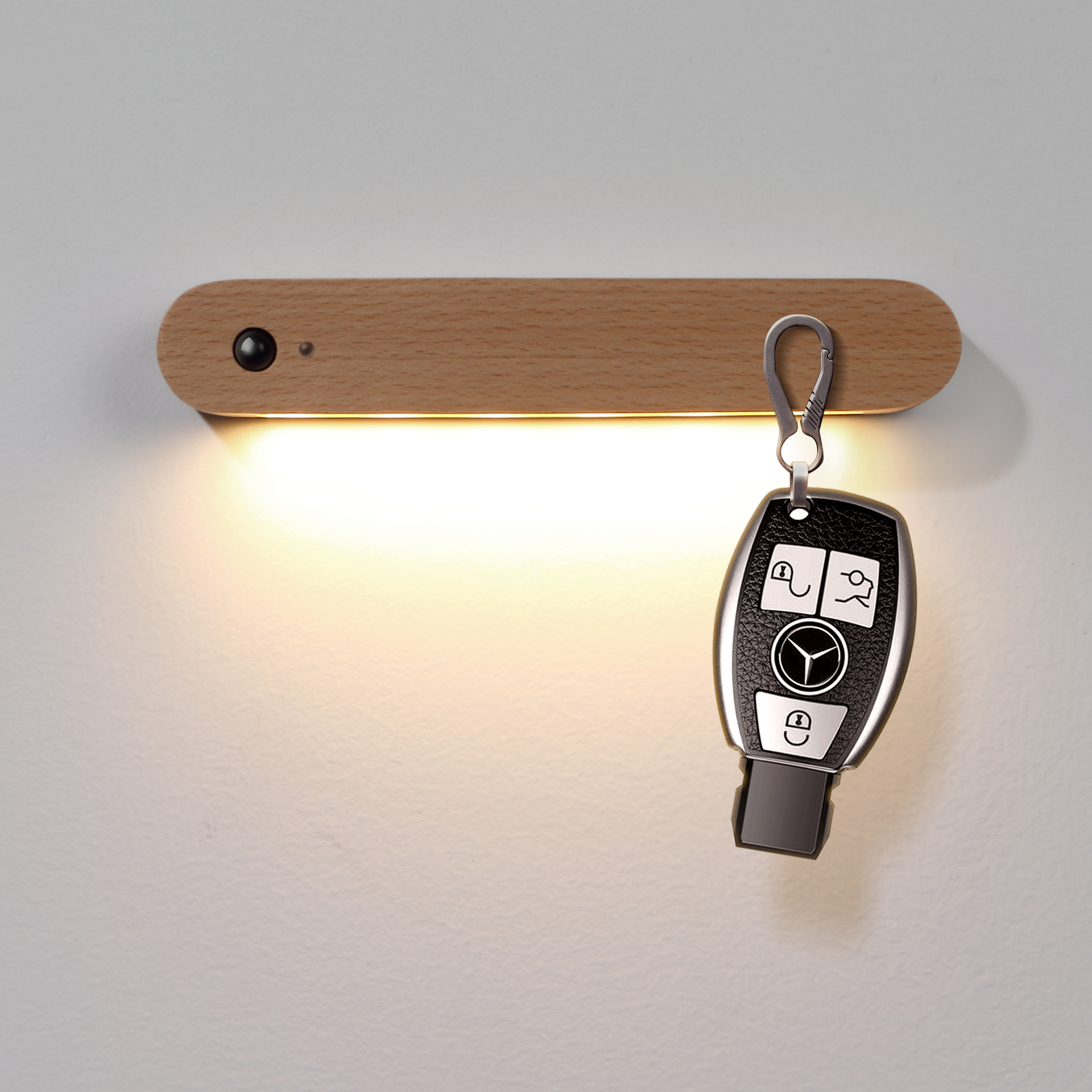 Awesome creative LED wooden sensor light with nightlight, glow effect, and hallway ambiance—perfect for adding a stylish touch to your space!