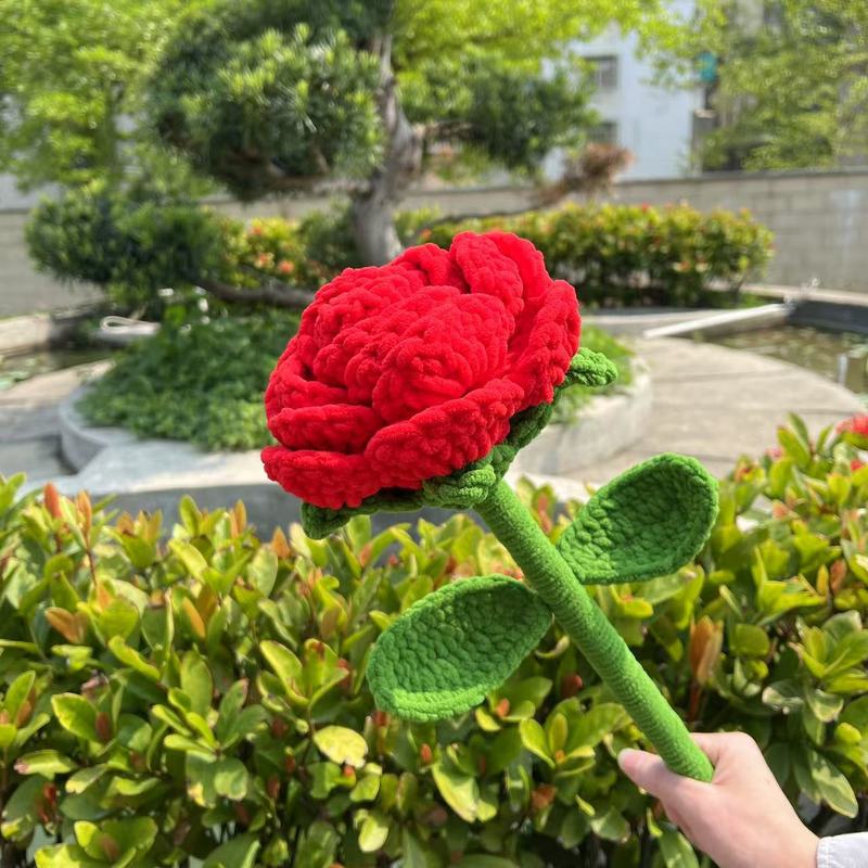 情人节礼物巨无霸玫瑰花束手工钩针编织送女生闺蜜成品永生花礼品|undefined