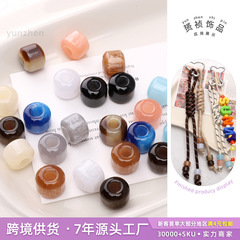 12×10mm树脂桶珠大孔珠子 手工diy串珠手链钥匙扣饰品配件材料