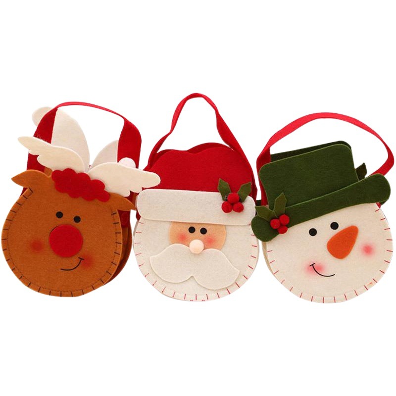 Nueva bolsa de regalo de Navidad bolsa de dulces no tejida bolsa de regalo de Navidad de Apple decoración de Navidad