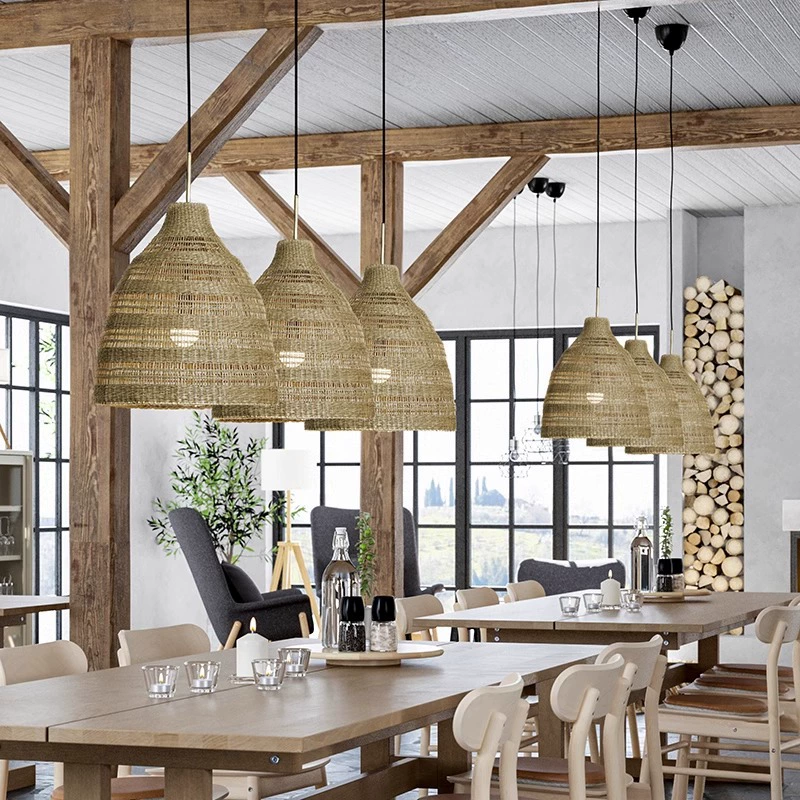 Столовая столовая лампа в японском стиле ретро кровать и завтрак